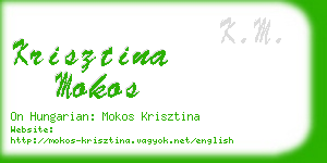 krisztina mokos business card